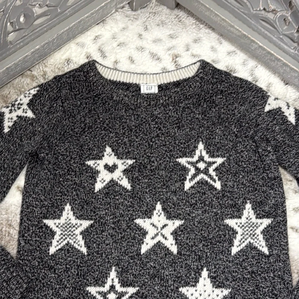 Baby GAP sweater dress girls size 5T knit stars preppy girlhoodcore school fall